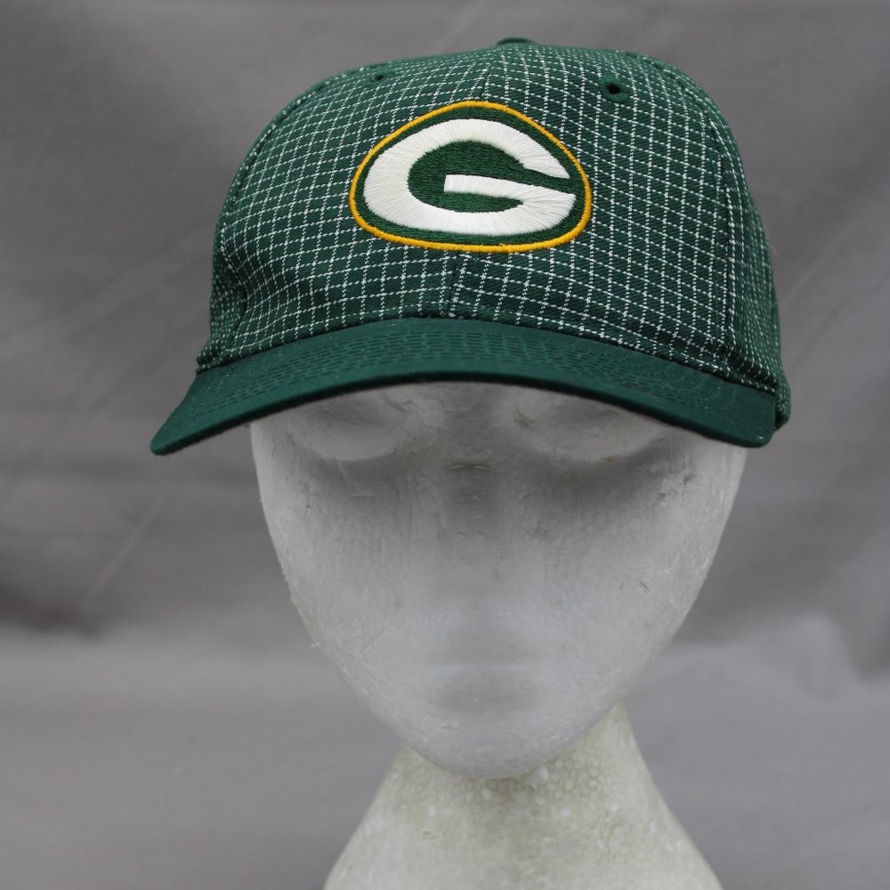 Green Bay Packers Hat - Checkerboard Pattern by Logo 7 - Adult Snapback